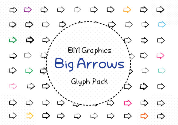 BM Graphics - Big Arrows: A Bold Typeface for Directional Design