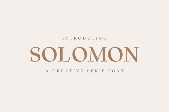 Solomon Family: A Serif Typeface for Clear Campaigns
