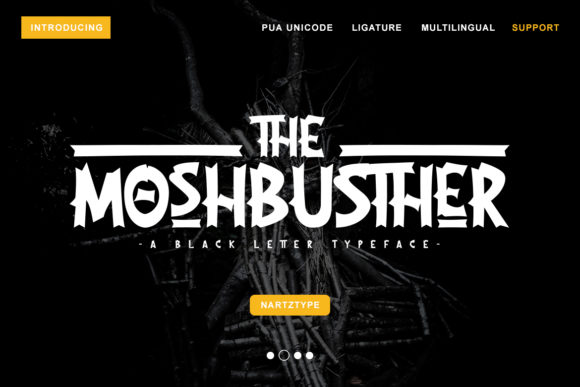 The Moshbusther Typeface for Editorial Design
